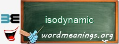 WordMeaning blackboard for isodynamic